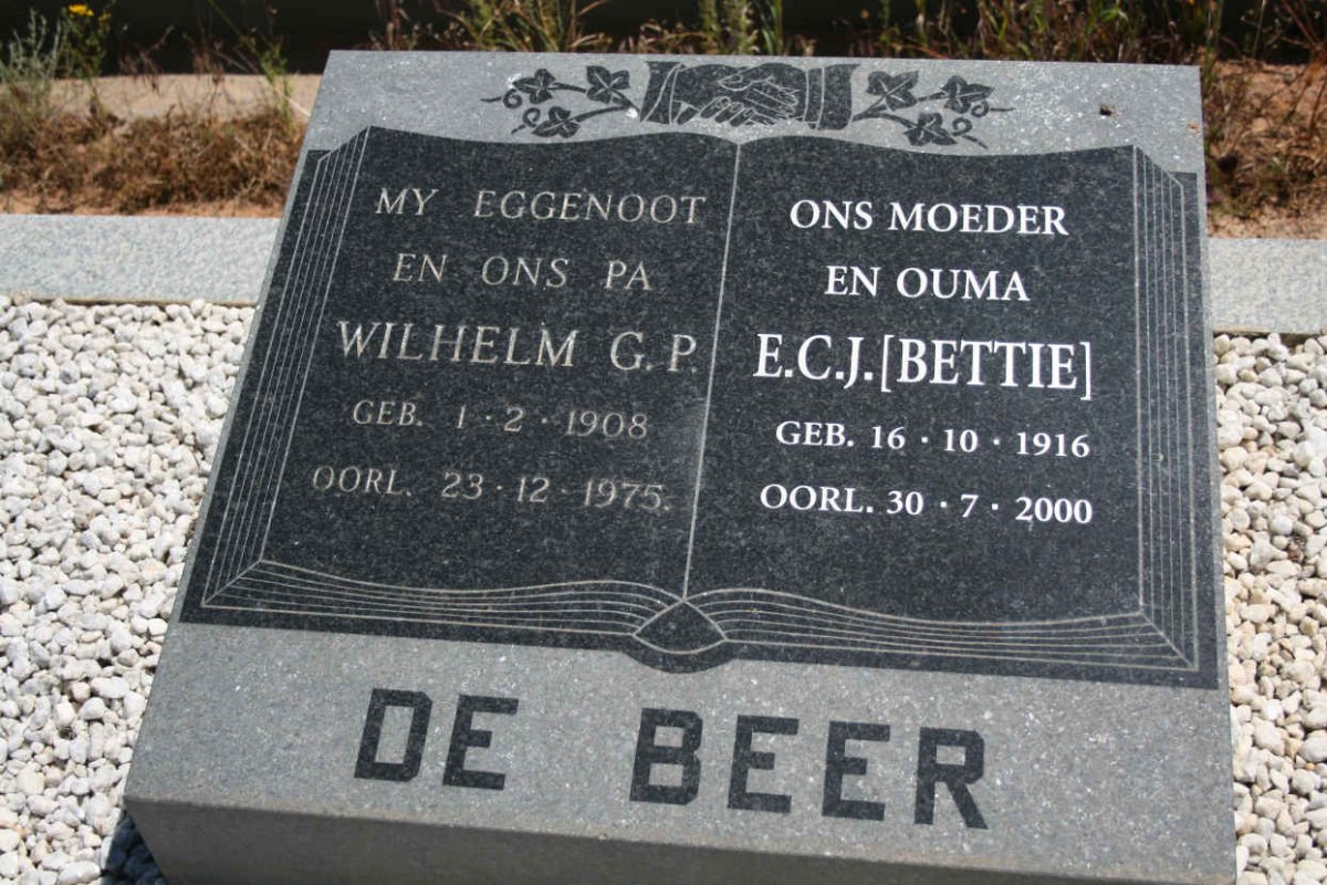 BEER Wilhelm G.P., De 1908-1975 &amp; E.C.J 1916-2000