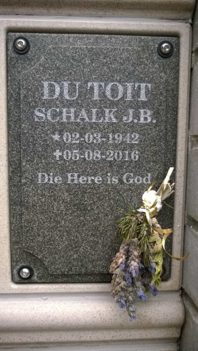 TOIT Schalk J.B., du 1942-2016