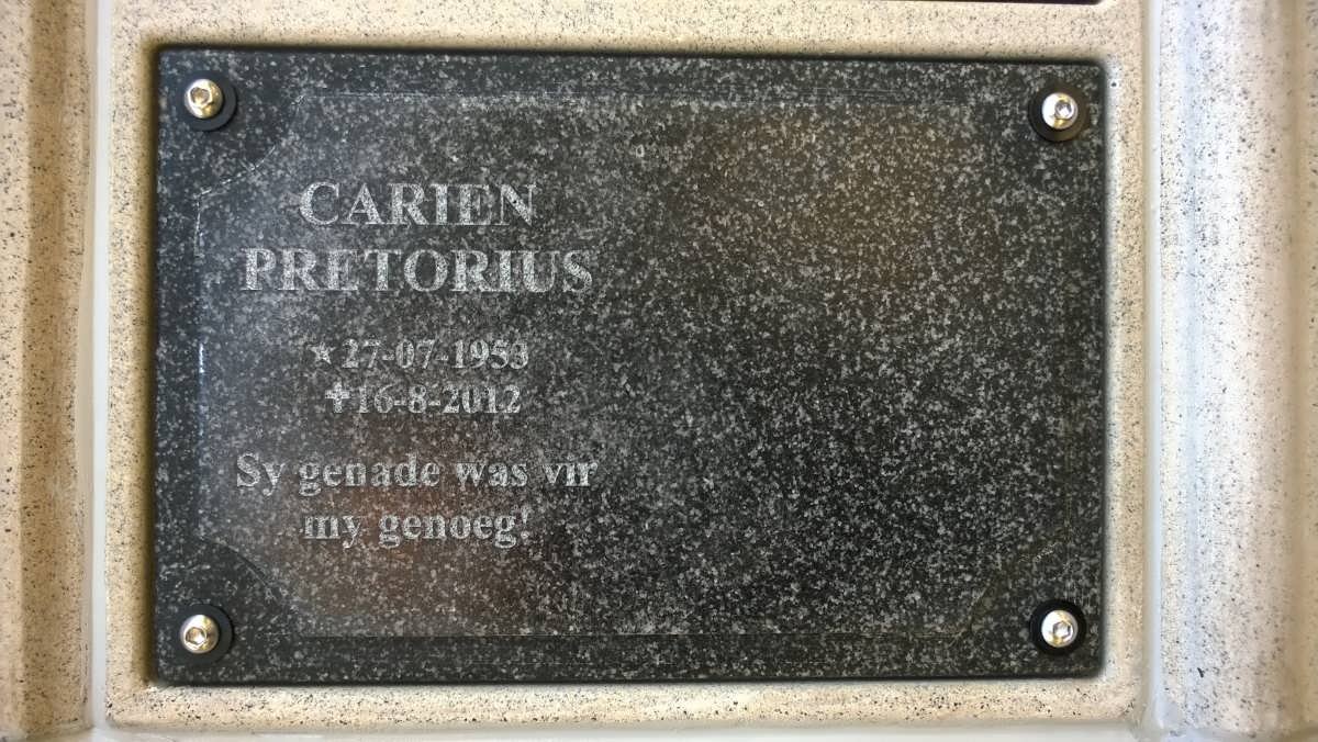 PRETORIUS Carien 1953-2012