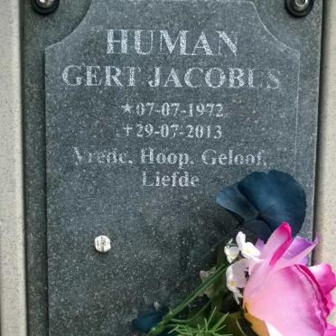 HUMAN Gert Jacobus 1972-2013