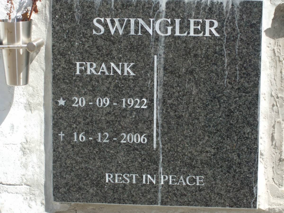 SWINGLER  Frank 1922-2006