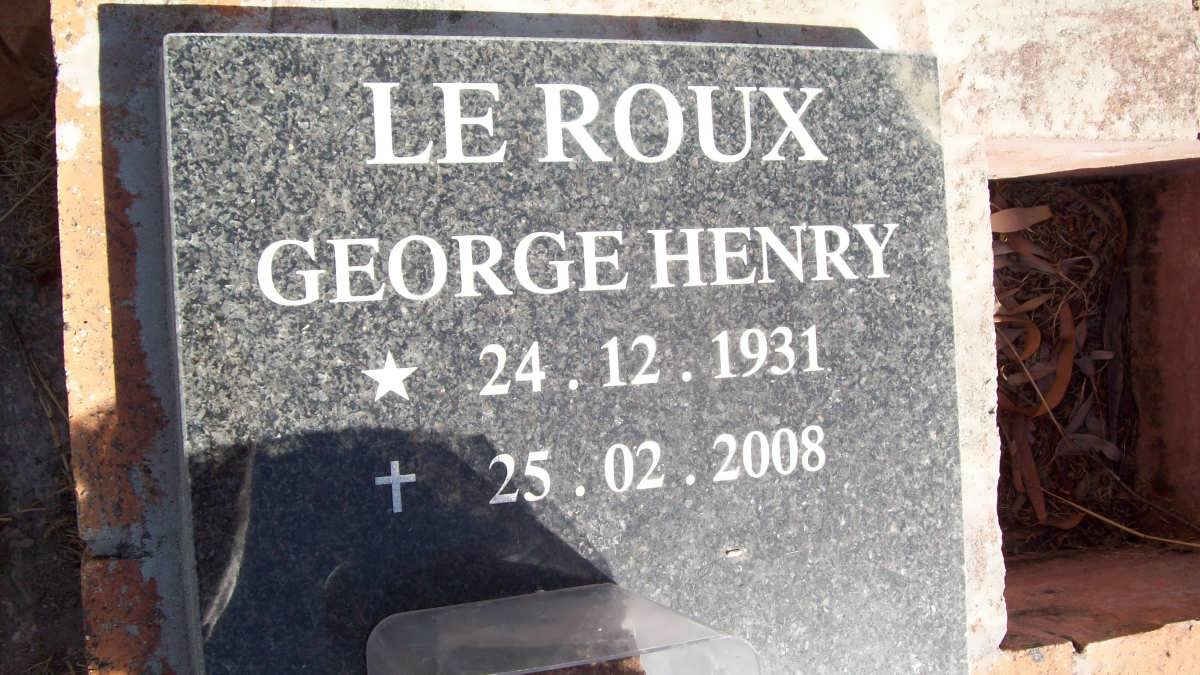 ROUX George Henry, le 1931-2008