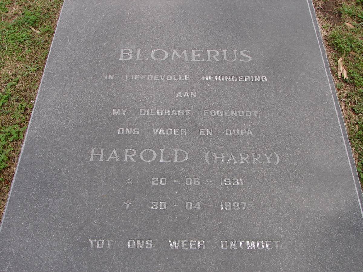 BLOMERUS Harold 1931-1997