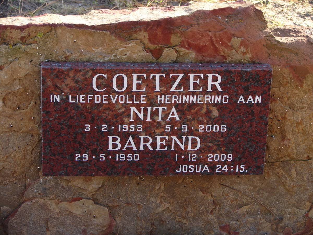 COETZER Barend 1950-2009 &amp; Nita 1953-2006