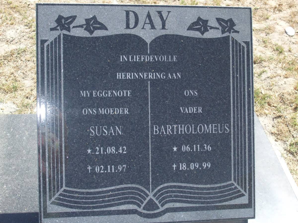 DAY Bartholomeus 1936-1999 &amp; Susan 1942-1997