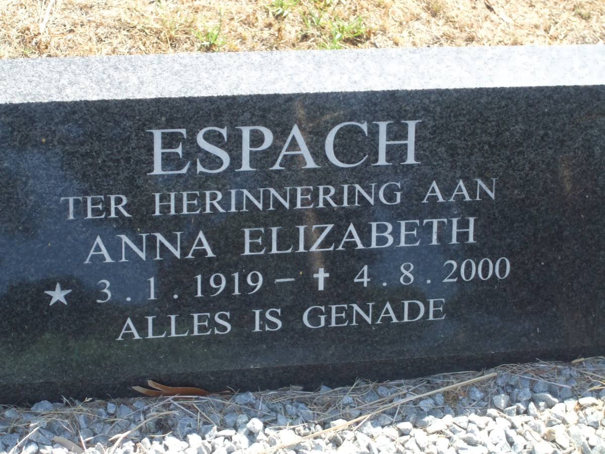 ESPACH Anna Elizabeth 1919-2000