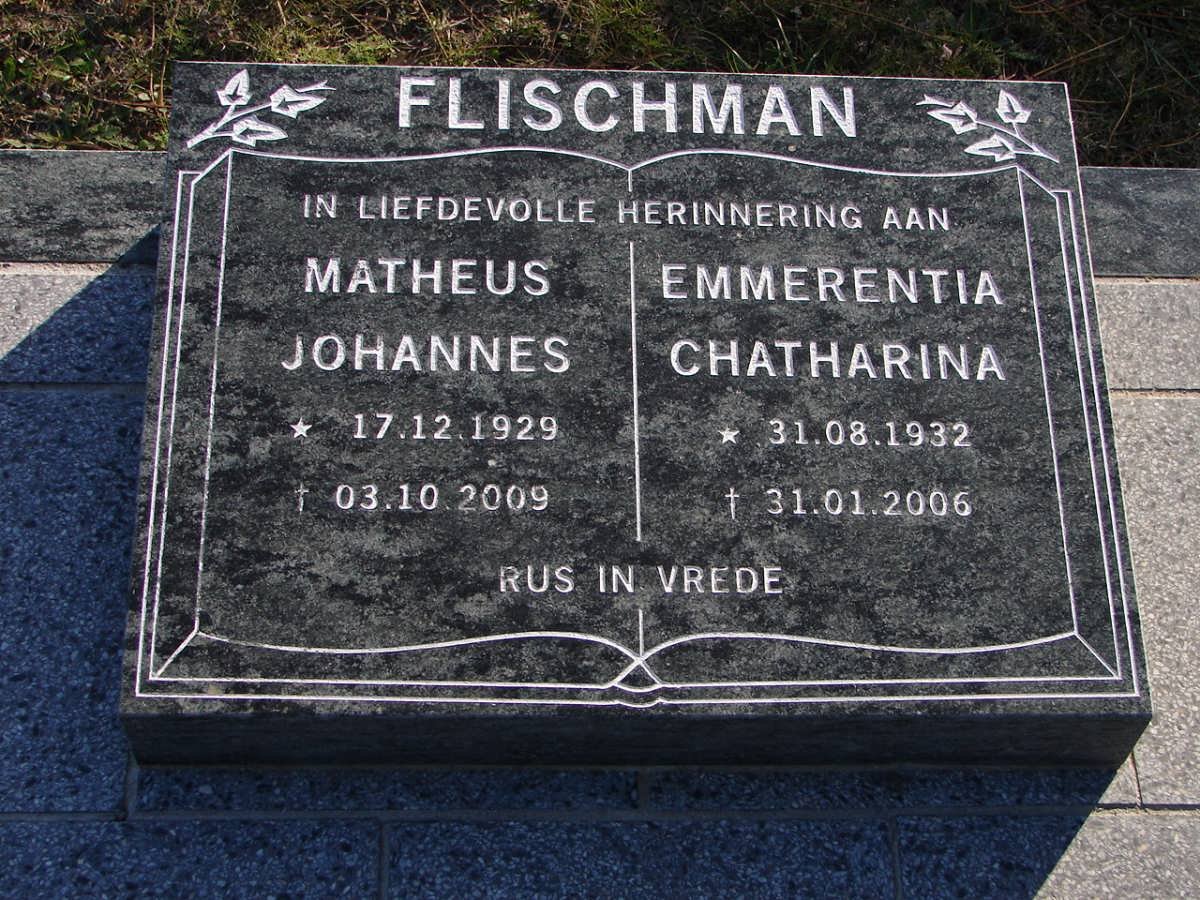 FLISCHMAN Matheus Johannes 1929-2009 &amp; Emmerentia Chatharina 1932-2006