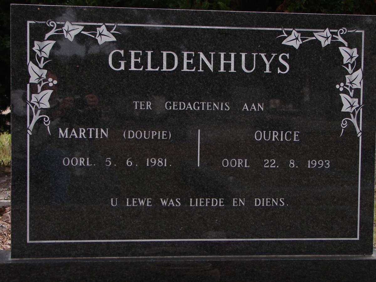 GELDENHUYS Martin -1981 &amp; Ourice -1993