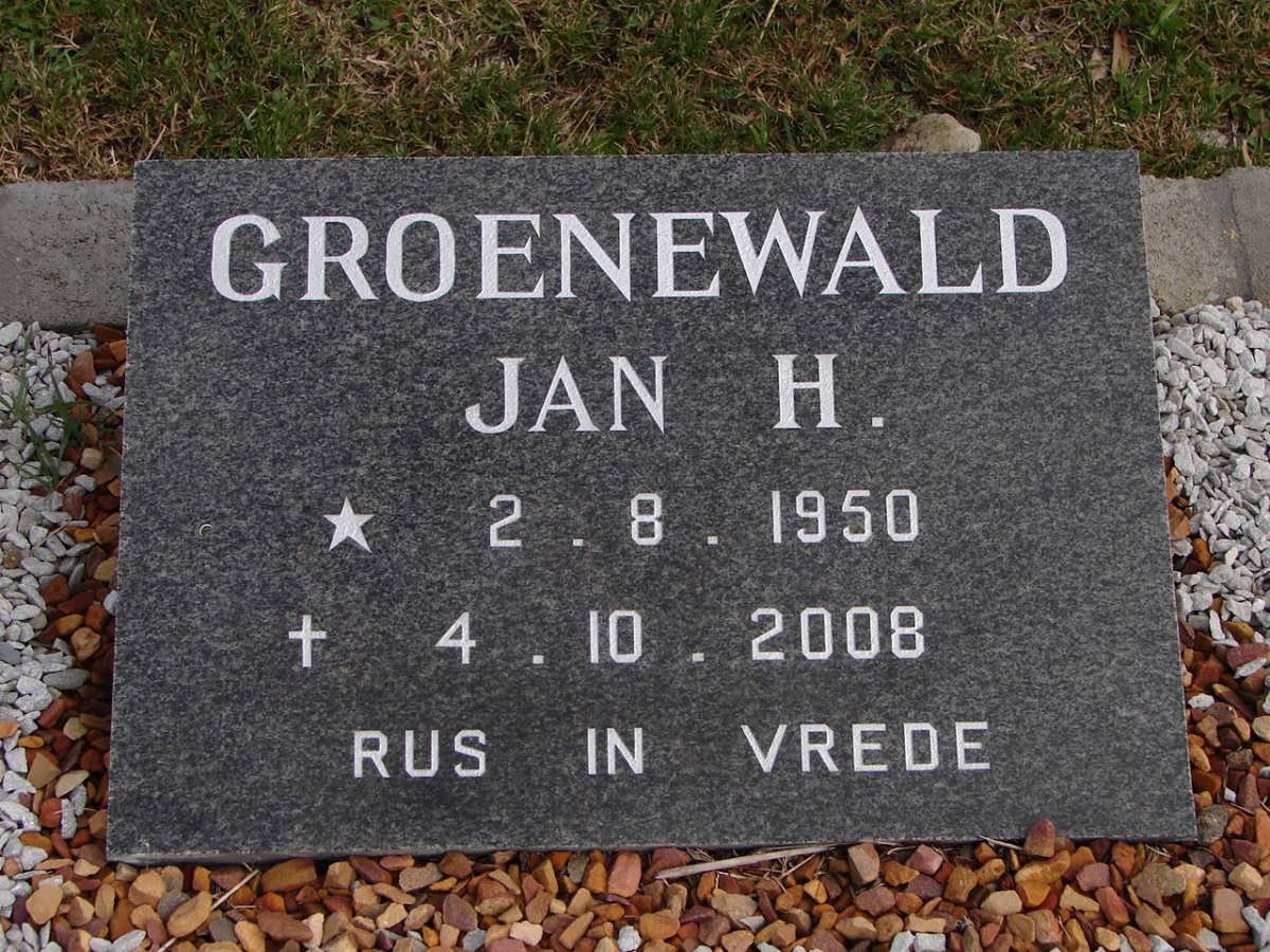 GROENEWALD Jan H. 1950-2008