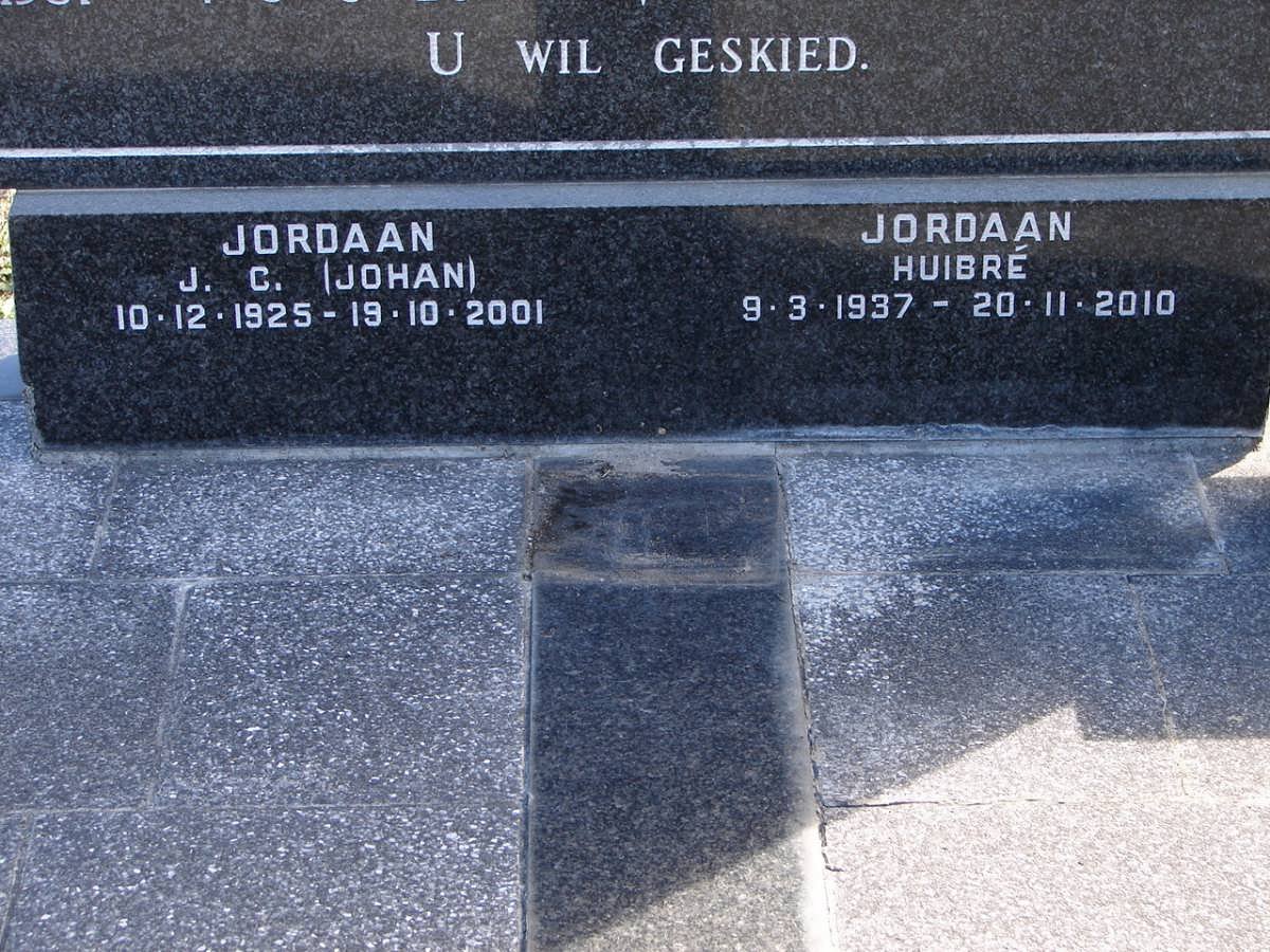JORDAAN J.C. 1925-2001 &amp; Huibré 1937-2010