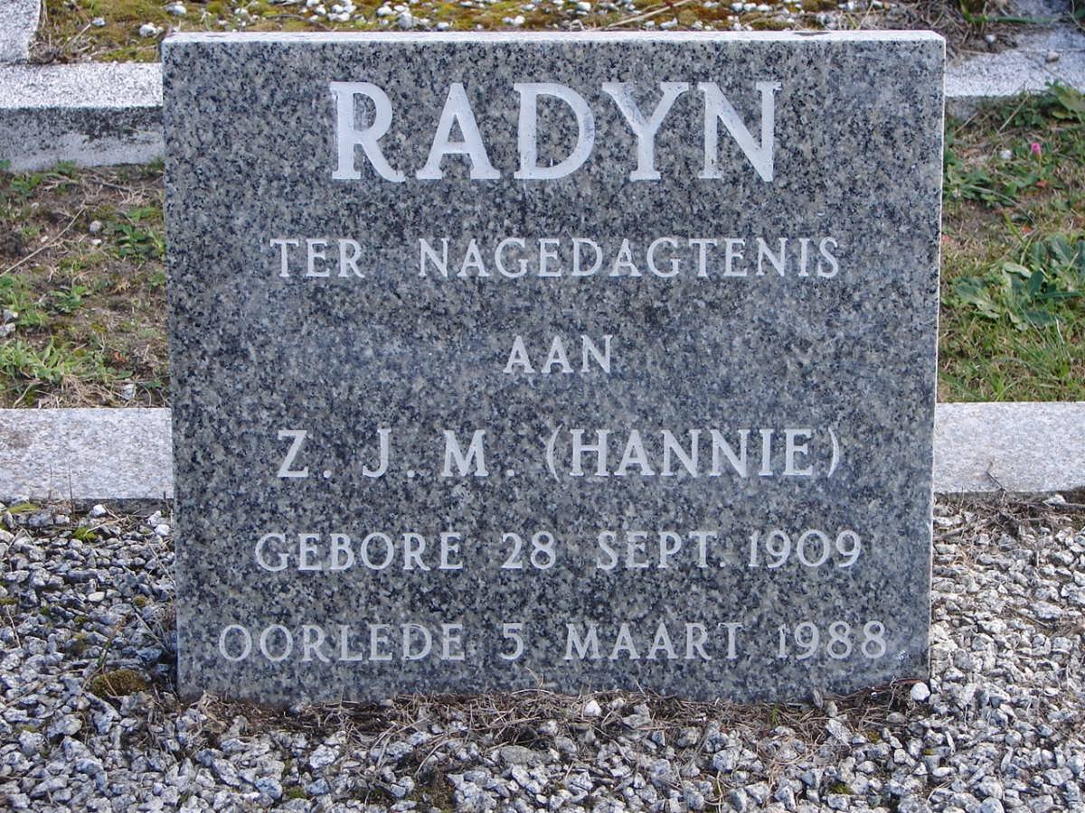 RADYN Z.J.M. 1909-1988