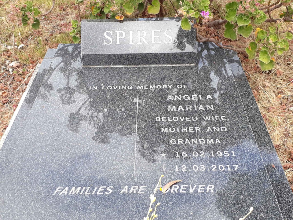 SPIRES Angela Marian 1951-2017