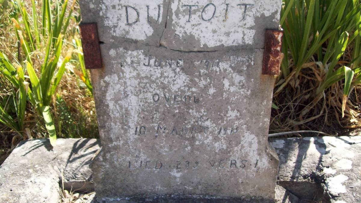 TOIT Jurie Wynand, du 1911-1915