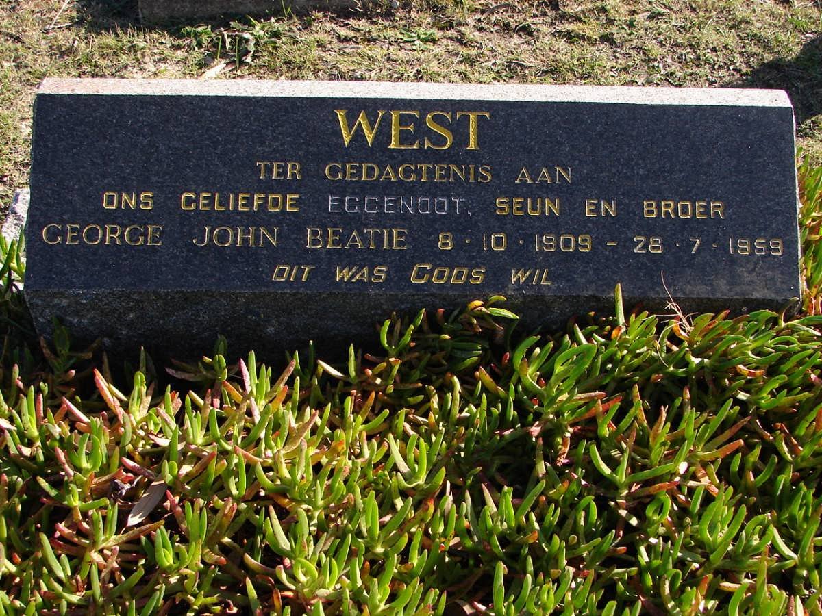 WEST George John Beatie 1909-1959