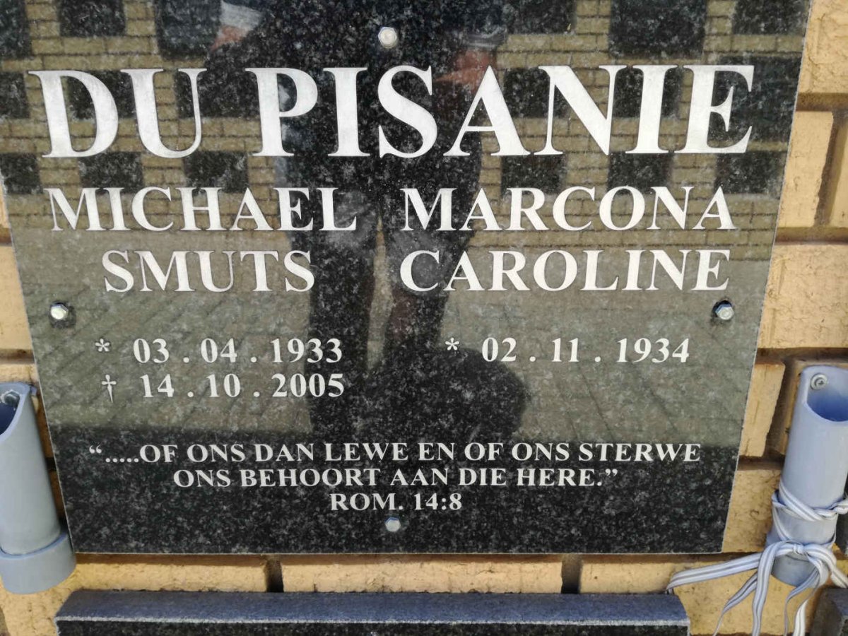 PISANIE Michael Smuts, du 1933-2005 &amp; Marcona Caroline 1934-