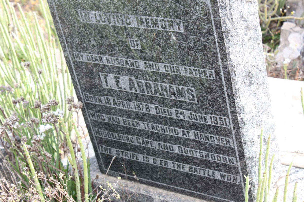 ABRAHAMS T.E.1878-1951