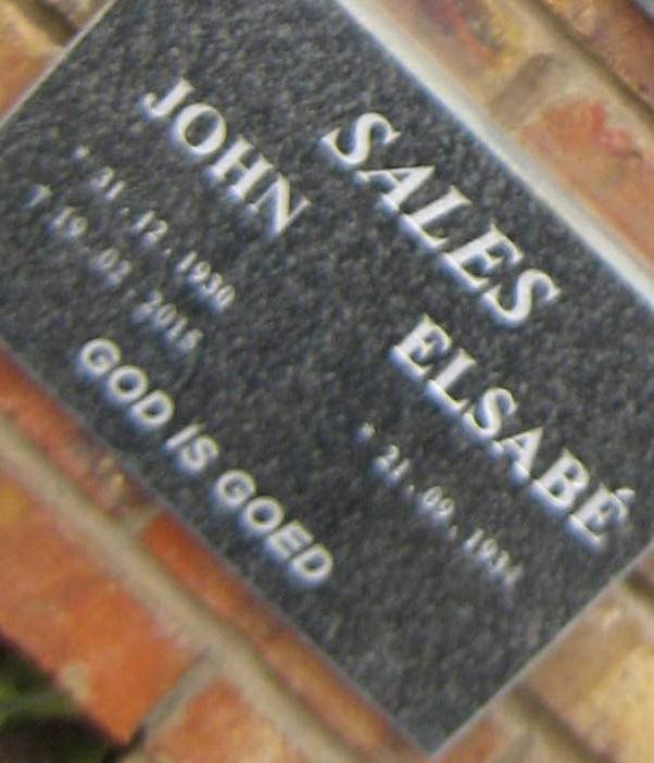 SALES John 1930-2015 &amp; Elsabé 1934-
