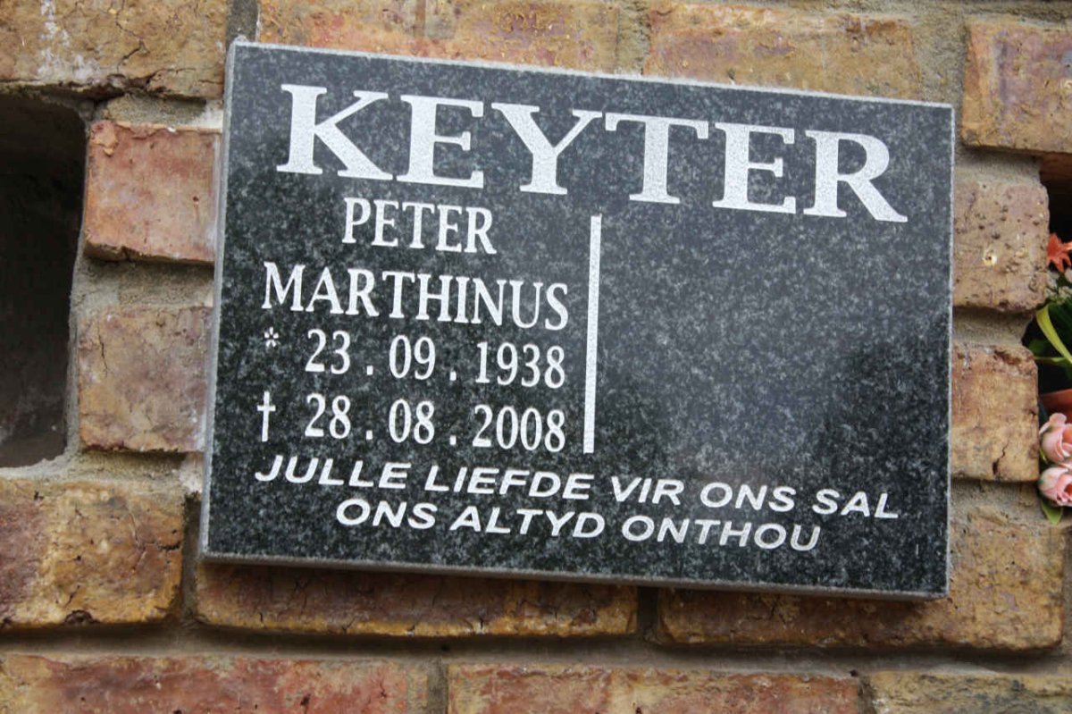 KEYTER Peter Marthinus 1938-2008