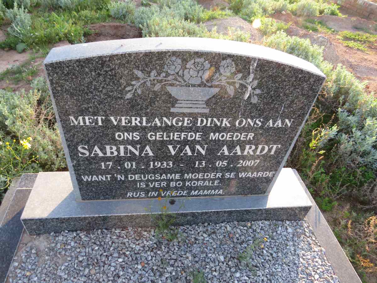 AARDT Sabina, van 1933-2007