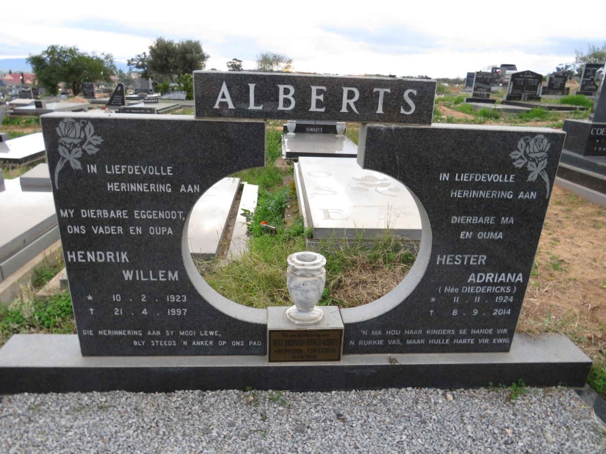 ALBERTS Hendrik Willem 1923-1997 & Hester Adriana DIEDERICKS 1924-2014