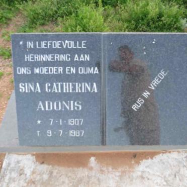 ADONIS Sina Catherina 1907-1987
