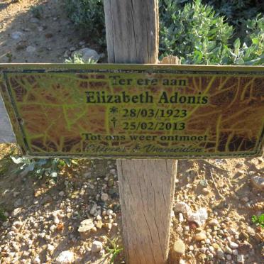 ADONIS Elizabeth 1923-2013