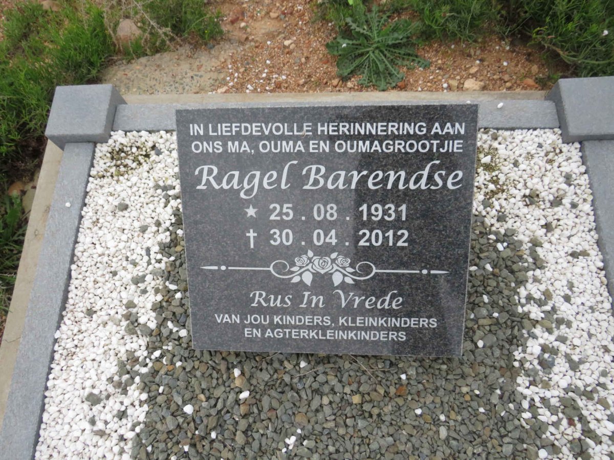 BARENDSE Ragel 1931-2012