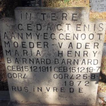 BARNARD Henry 19?7-1972 &amp; Maria 1911-