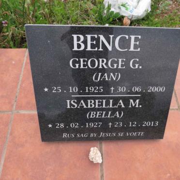 BENCE George G. 1925-2000 & Isabella M. 1927-2013