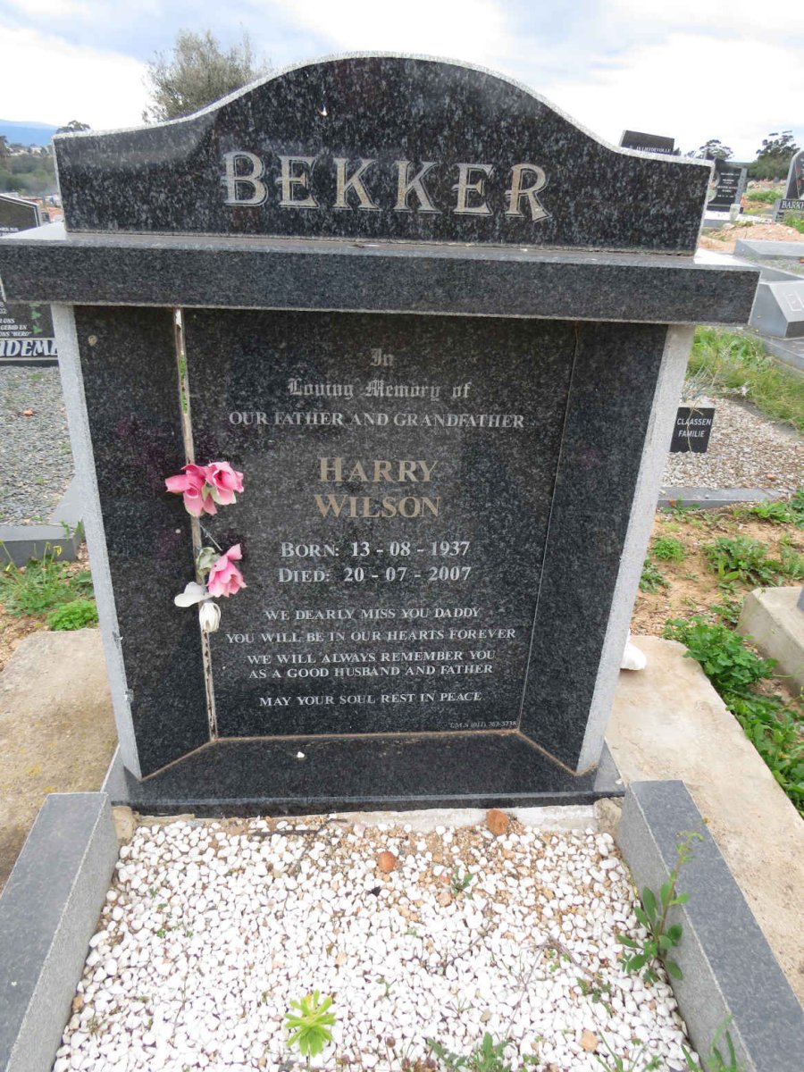 BEKKER Harry Wilson 1937-2007