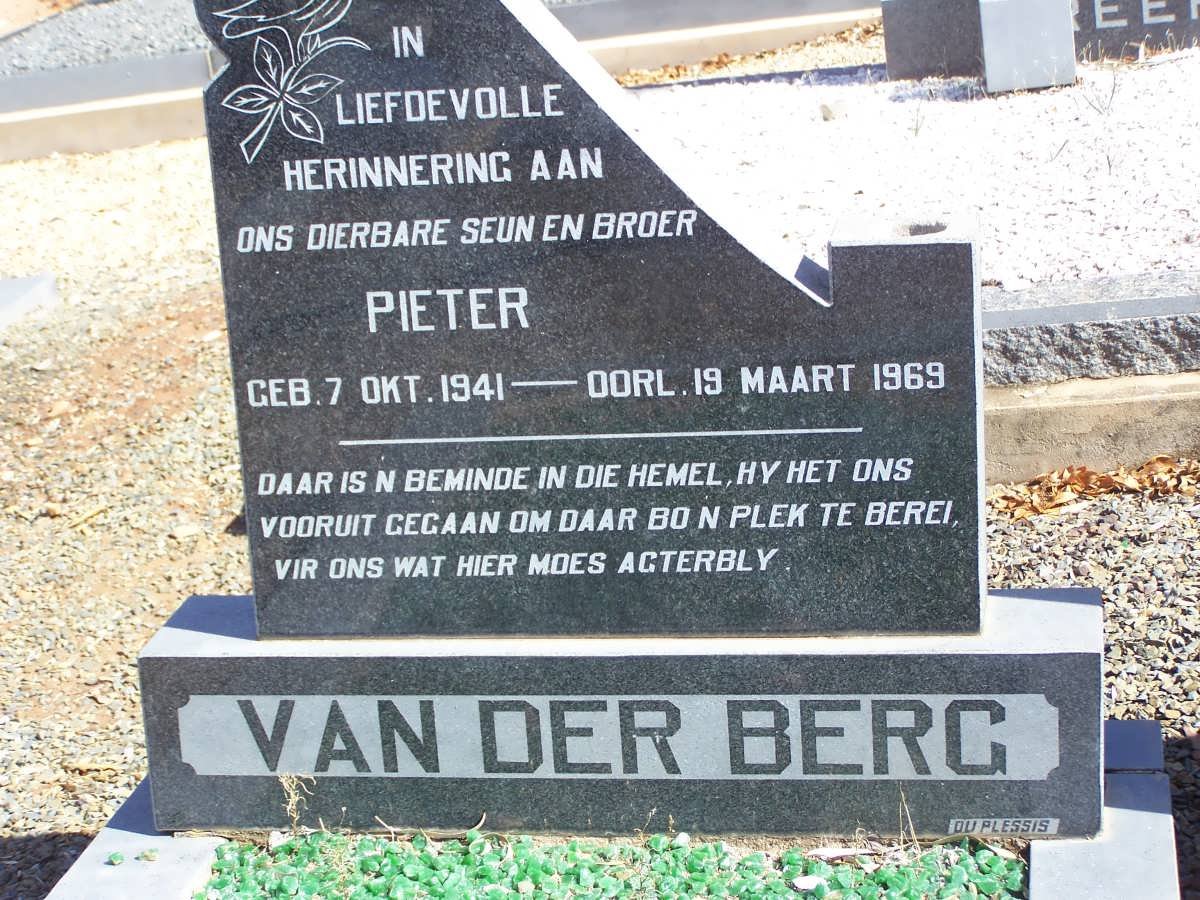 BERG Pieter, van der 1941-1969
