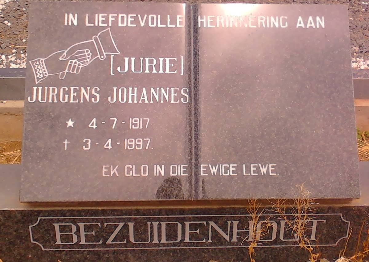 BEZUIDENHOUT Jurgens Johannes 1917-1997