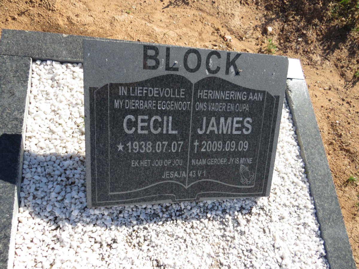 BLOCK Cecil James 1938-2009