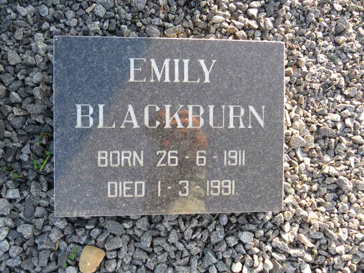 BLACKBURN Emily 1911-1991