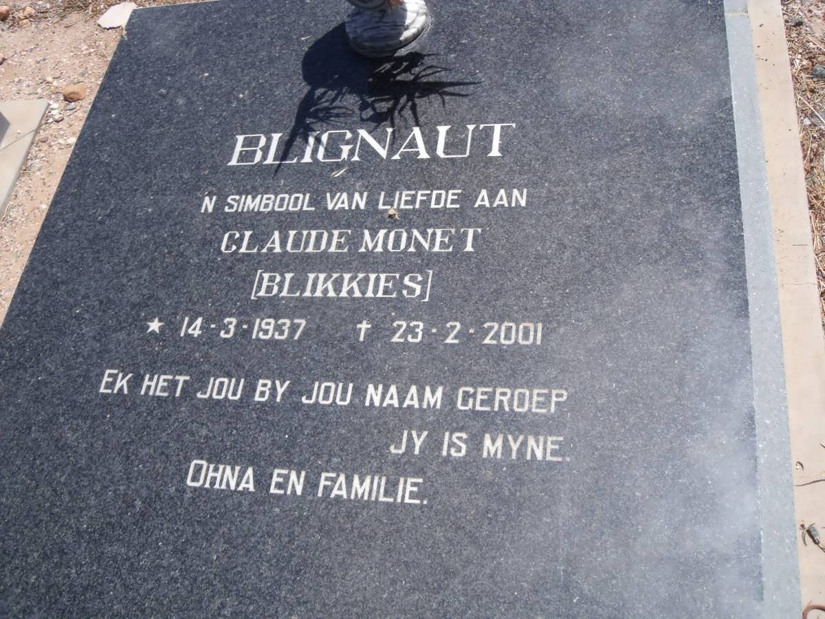 BLIGNAUT Claude Monet 1937-2001