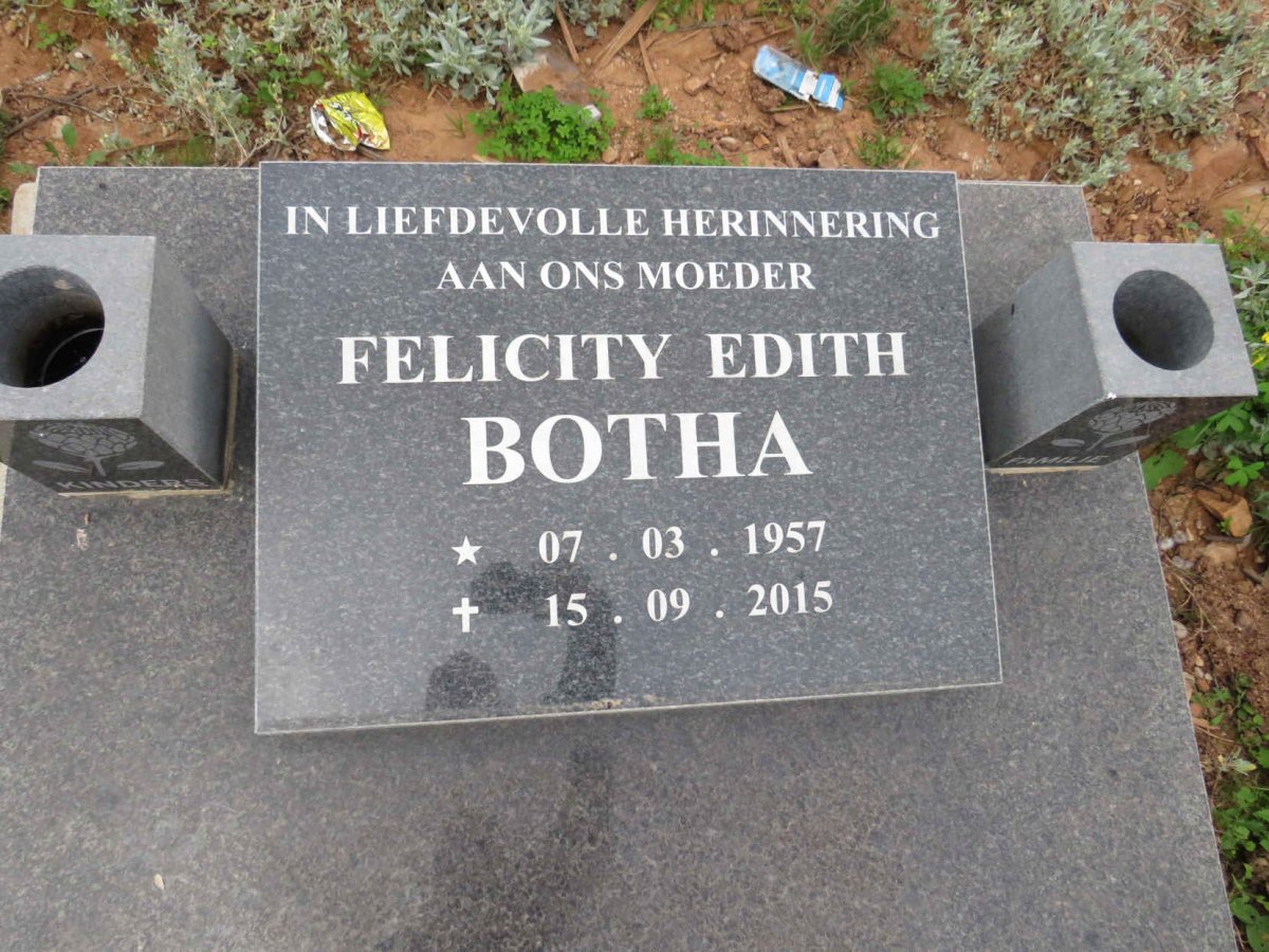 BOTHA Felicity Edith 1957-2015