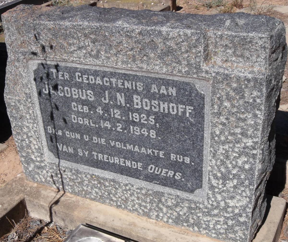 BOSHOFF Jacobus J.N. 1925-1948