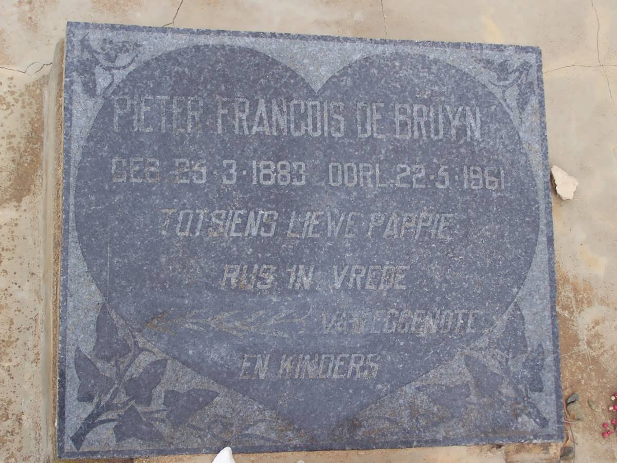 BRUYN Pieter Francois, de 1883-1961