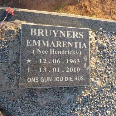 BRUYNERS Emmarentia nee HENDRICKS 1963-2010