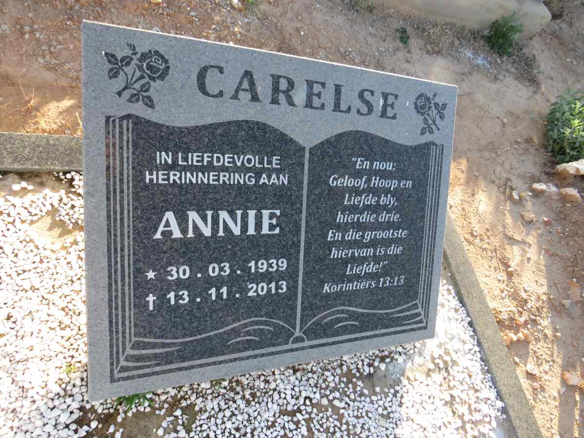 CARELSE Annie 1939-2013