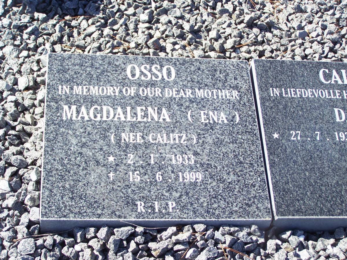 OSSO Magdalena nee CALITZ 1933-1999