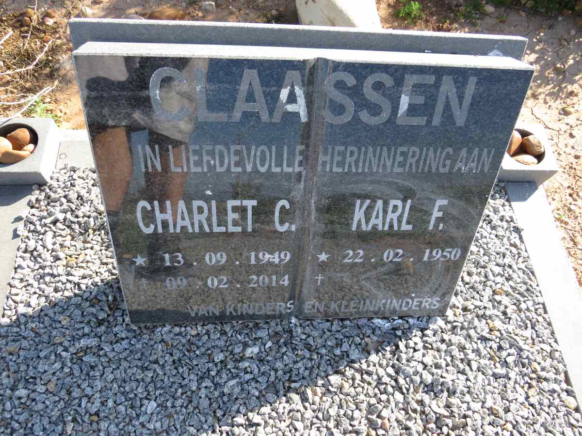 CLAASSEN Karl F. 1950- & Charlet C. 1949-2014