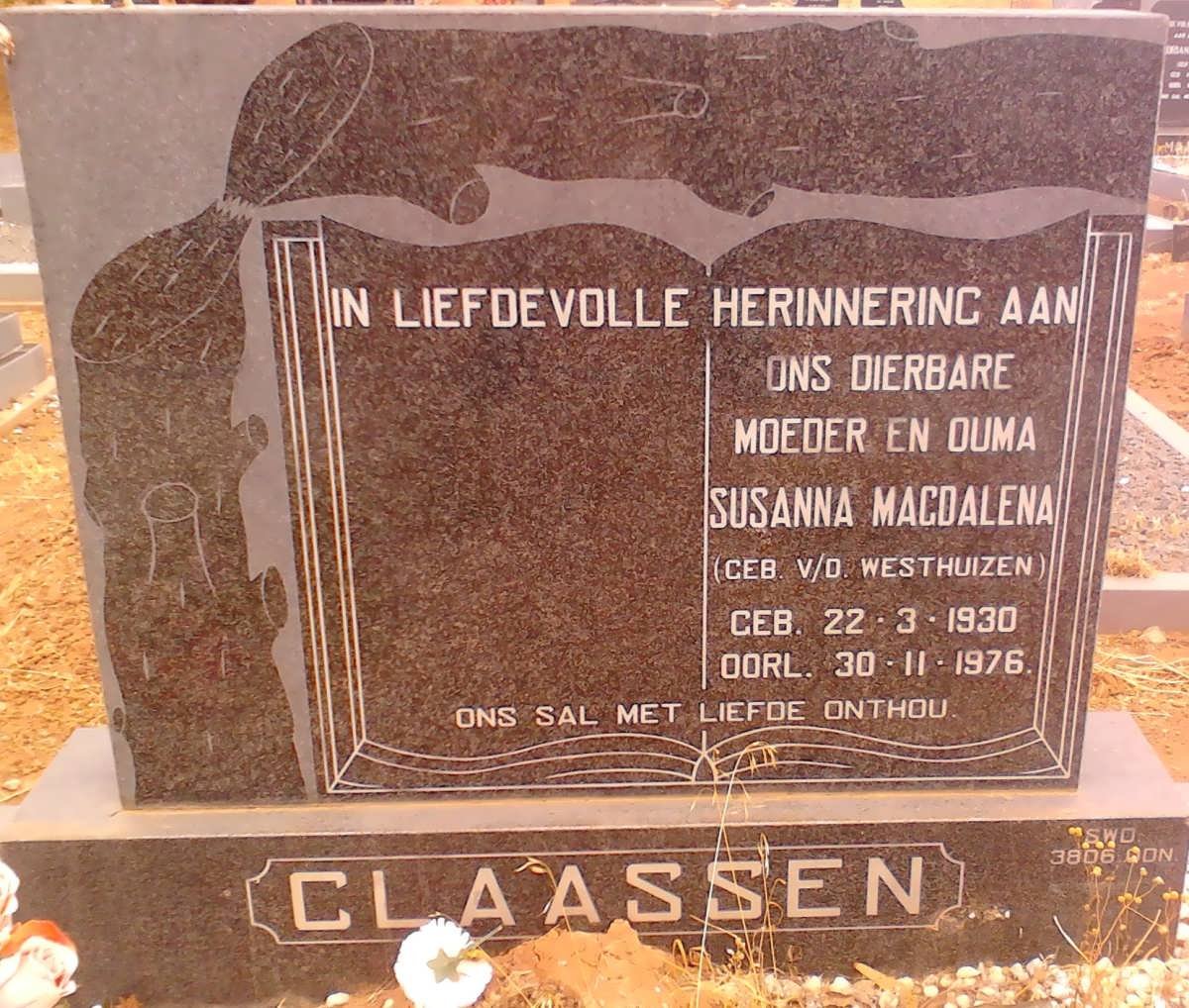 CLAASSEN Susanna Magdalena 1930-1976
