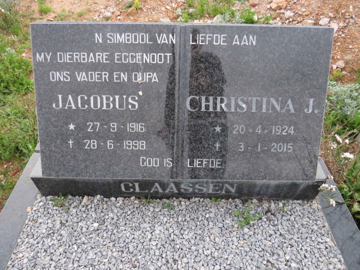 CLAASSEN Jacobus 1916-1998 & Christina J. 1924-2015