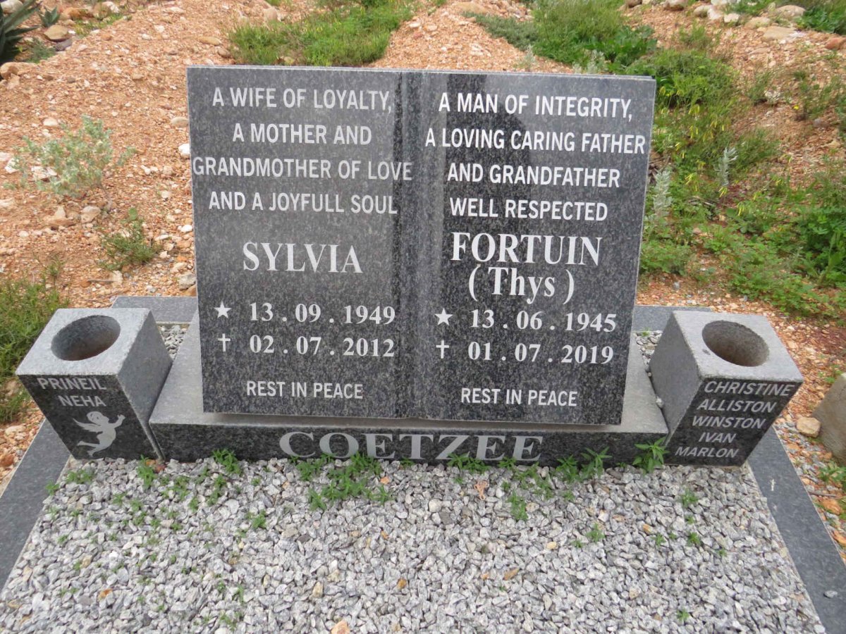 COETZEE Fortuin 1945-2019 & Sylvia 1949-2012