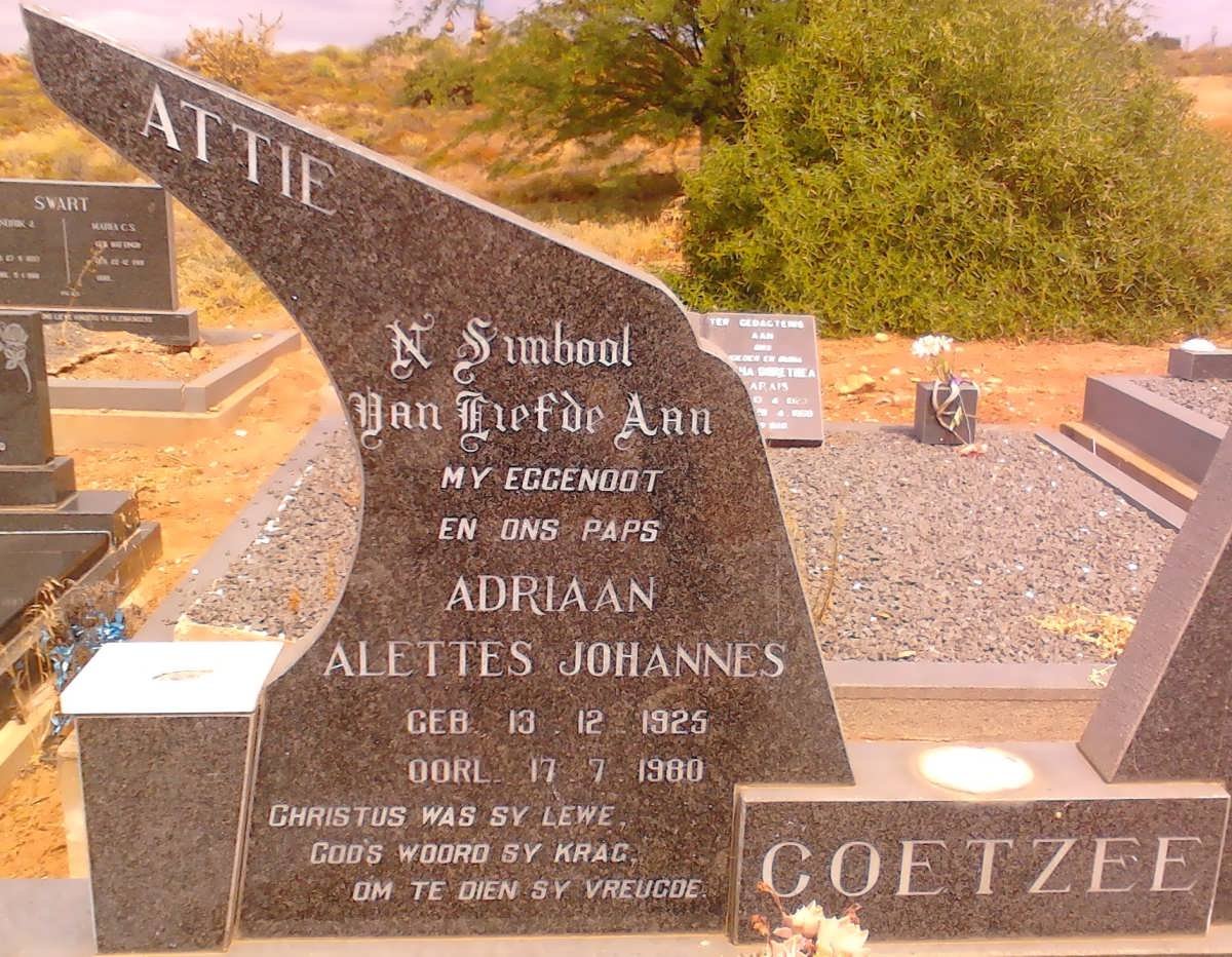 COETZEE Adriaan Alettes Johannes 1925-1980