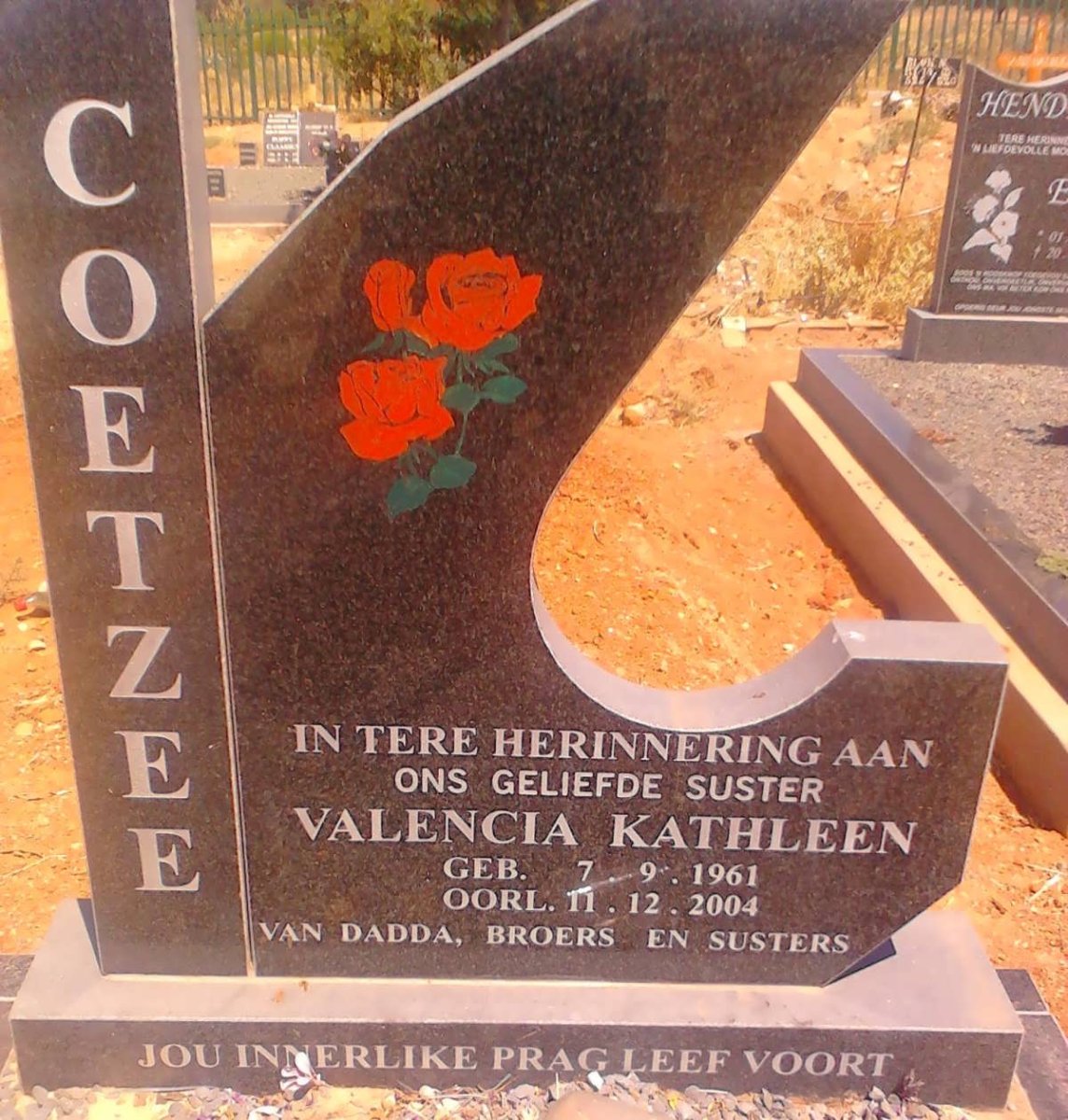 COETZEE Valencia Kathleen 1961-2004
