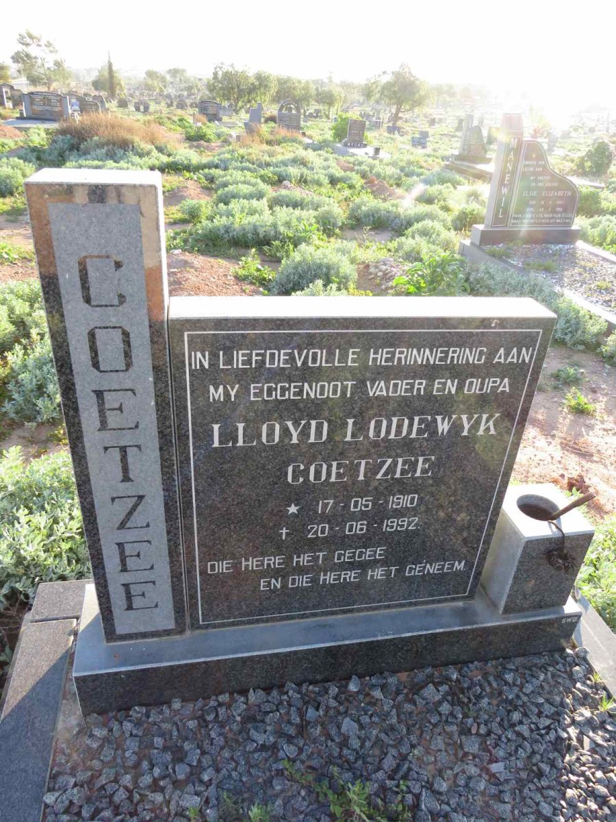 COETZEE Lloyd Lodewyk 1910-1992