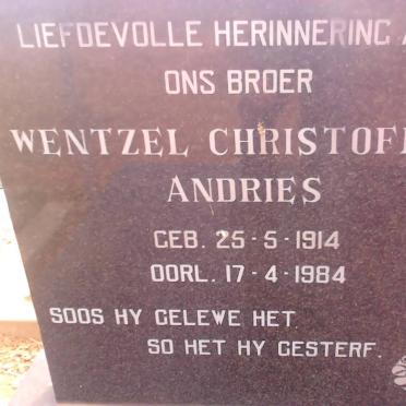 COETZER Wentzel Christoffel Andries 1914-1984