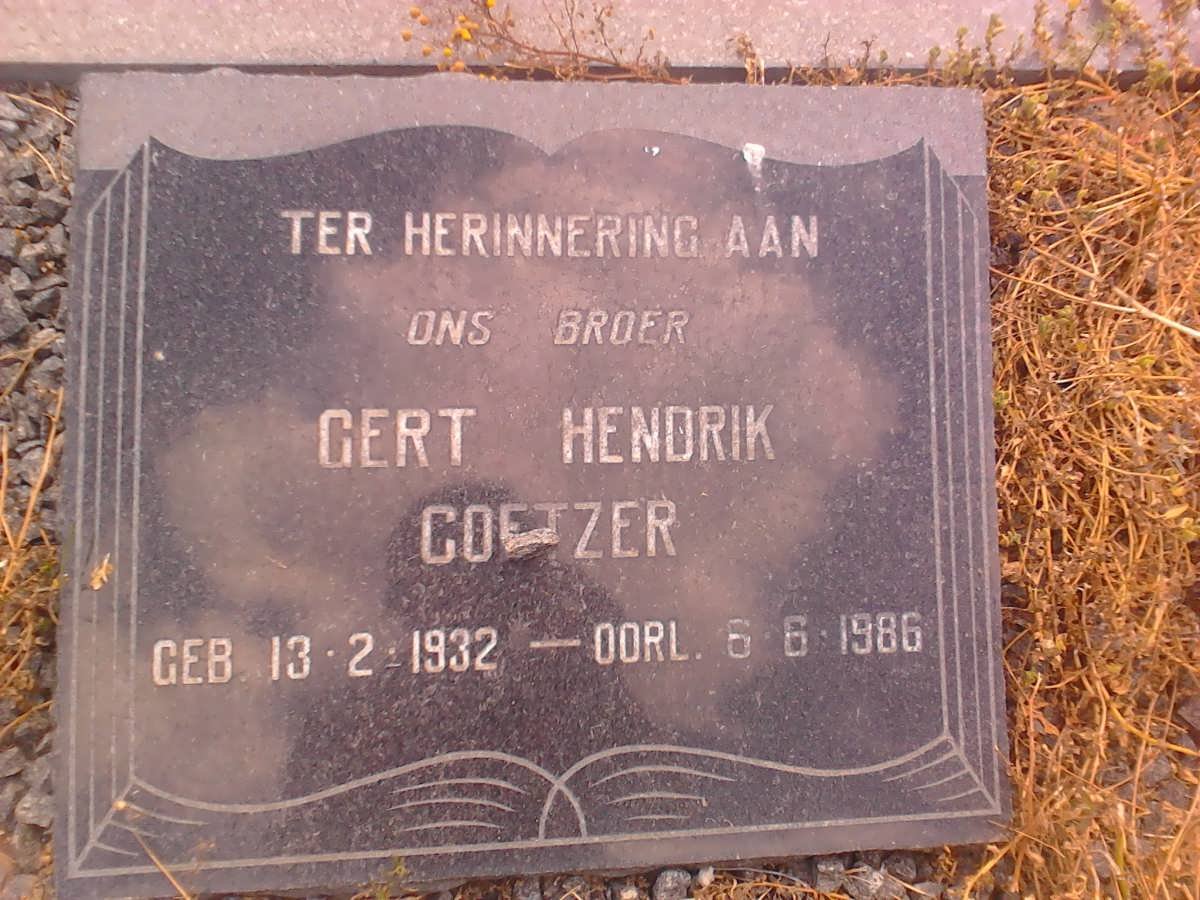 COETZER Gert Hendrik 1932-1986